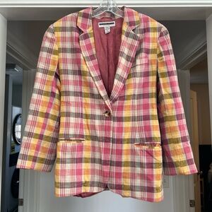 Jennifer Moore Multicolor Plaid Blazer